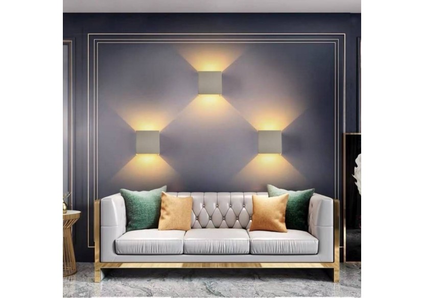 Lot de 2 appliques murales "KURTIN" 6W ouverture lumineuse réglable - K1515-2-G - Barcelona LED Lot de 2 appliques murales "KURTIN" 6W ouverture lumineuse réglable - K1515-2-G - Barcelona LED
