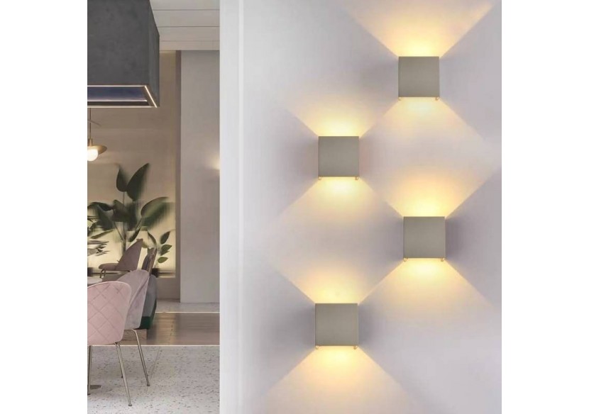 Lot de 2 appliques murales "KURTIN" 6W ouverture lumineuse réglable - K1515-2-G - Barcelona LED Lot de 2 appliques murales "KURTIN" 6W ouverture lumineuse réglable - K1515-2-G - Barcelona LED