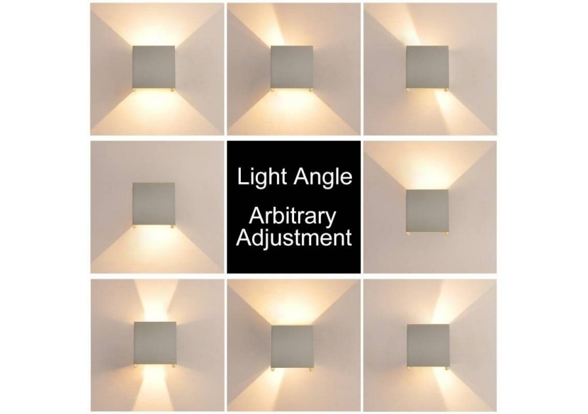 Lot de 2 appliques murales "KURTIN" 6W ouverture lumineuse réglable - K1515-2-G - Barcelona LED Lot de 2 appliques murales "KURTIN" 6W ouverture lumineuse réglable - K1515-2-G - Barcelona LED