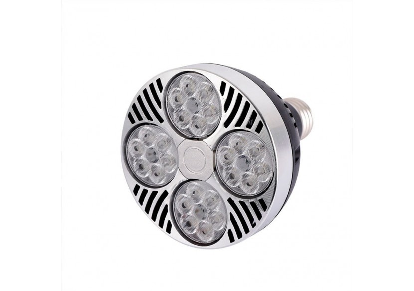 Kit projecteur "CINEMA" orientable pour rail monophasé avec ampoule LED PAR30 E27 - K233-MON-BC - Barcelona LED