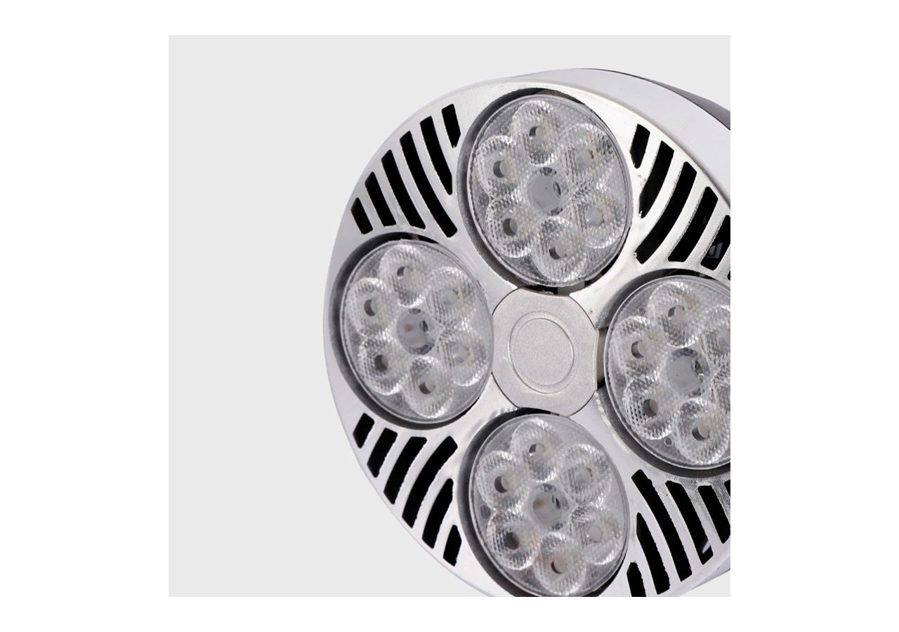 Kit projecteur "CINEMA" orientable pour rail monophasé avec ampoule LED PAR30 E27 - K233-MON-BC - Barcelona LED