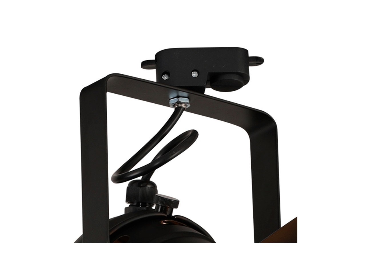 Kit projecteur "CINEMA" orientable pour rail monophasé avec ampoule LED PAR30 E27 - K233-MON-BC - Barcelona LED