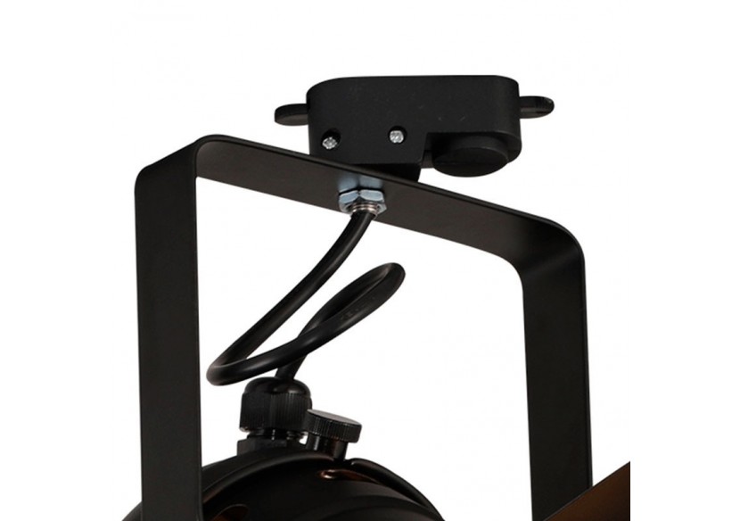 Kit projecteur "CINEMA" orientable pour rail monophasé avec ampoule LED PAR30 E27 - K233-MON-BC - Barcelona LED