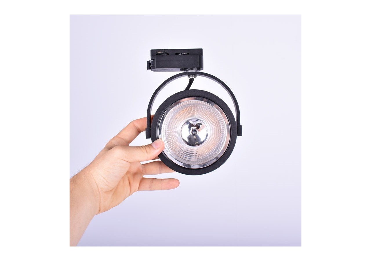 Projecteur LED sur rail monophasé AR111 GU10 - B00582-N - Barcelona LED