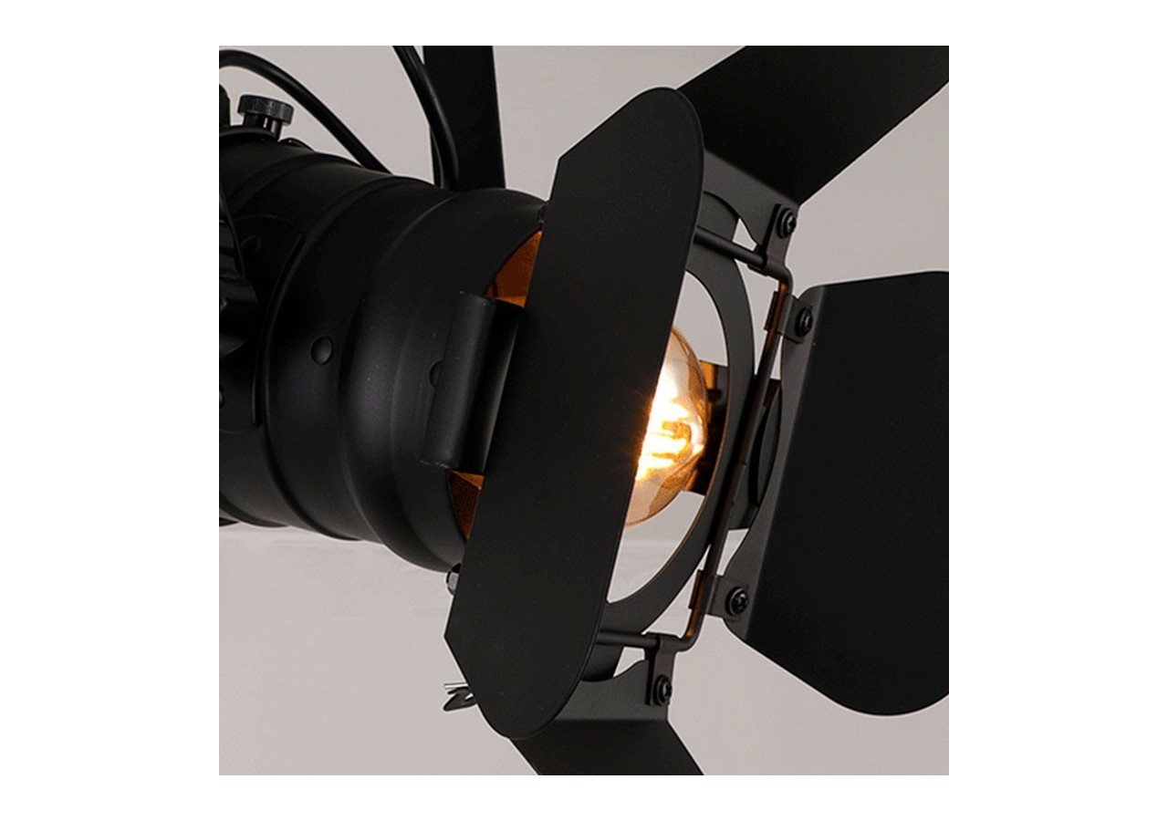 Kit projecteur "CINEMA" orientable pour rail triphasé avec ampoule LED PAR30 E27 - K233-TRI-BC - Barcelona LED