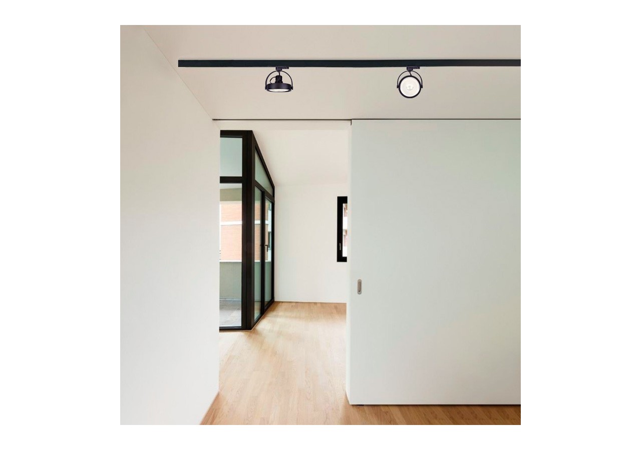 Pack Spot LED rail triphasé + Ampoule LED AR111 GU10 - K00581-N-BN - Barcelona LED