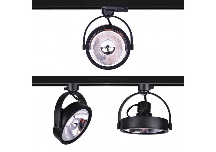 Pack Spot LED rail triphasé + Ampoule LED AR111 GU10 - K00581-N-BN - Barcelona LED Pack Spot LED rail triphasé + Ampoule LED AR111 GU10 - K00581-N-BN - Barcelona LED