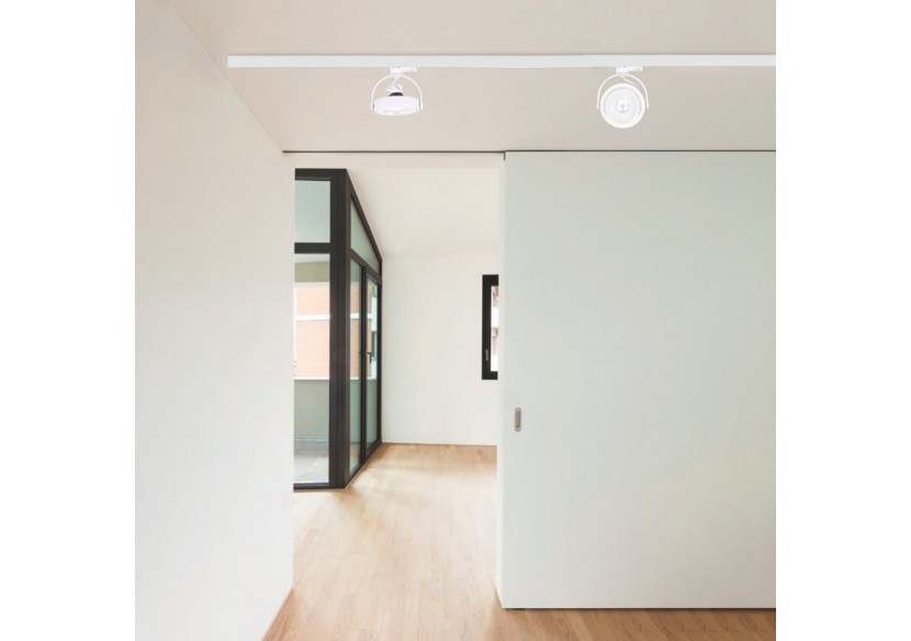 Pack projecteur rail monophasé + ampoule LED AR111 GU10 - K00582-B-BN - Barcelona LED