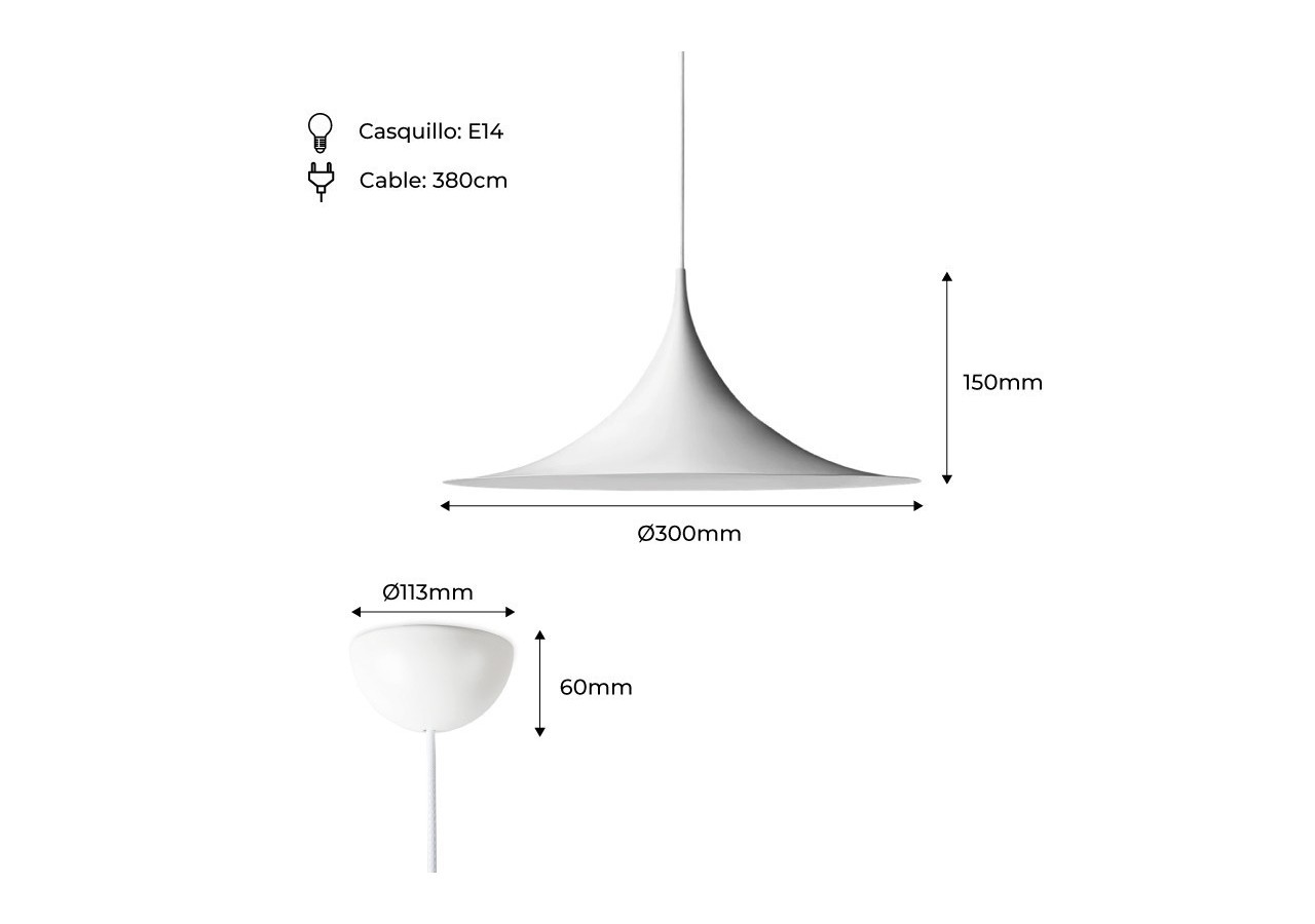 Suspension scandinave "Harry"-E14 - L3058-B - Barcelona LED