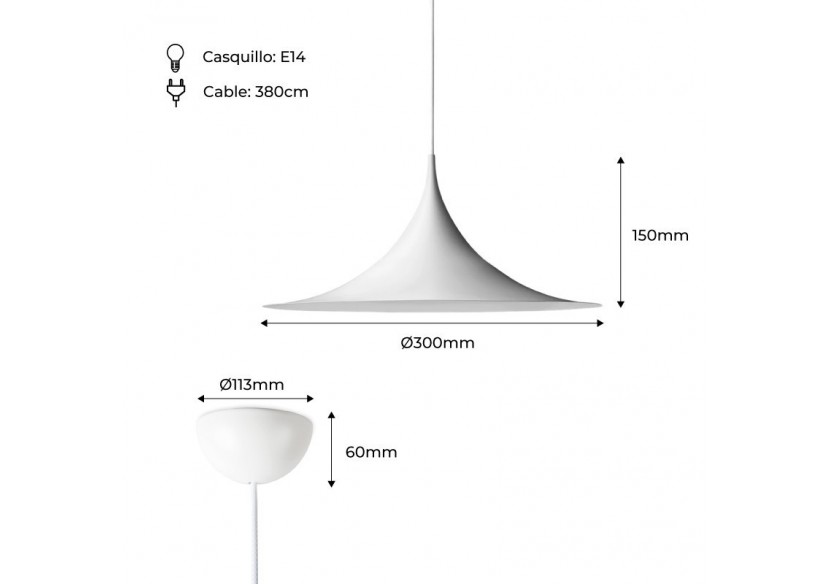 Suspension scandinave "Harry"-E14 - L3058-B - Barcelona LED
