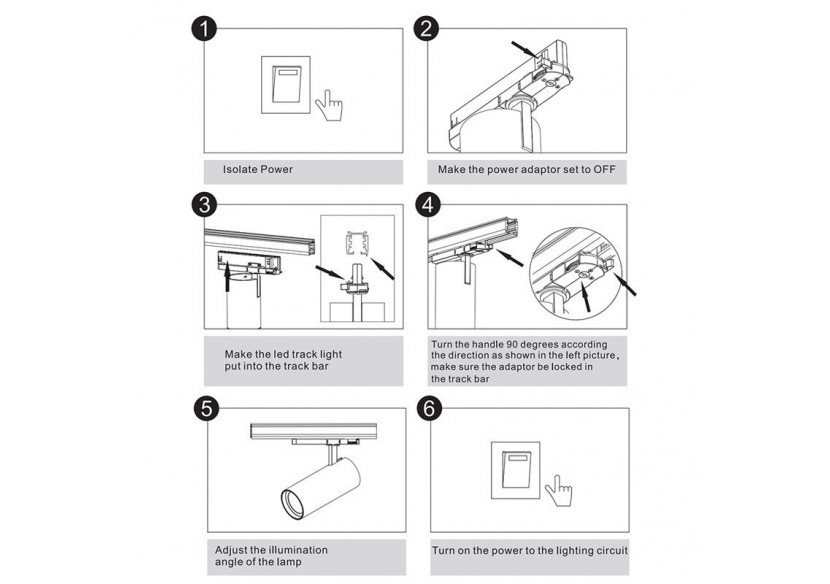 Spot rail triphasé LED 36W CCT Triac Dimmable - B00220-N-DIMCCT - Barcelona LED