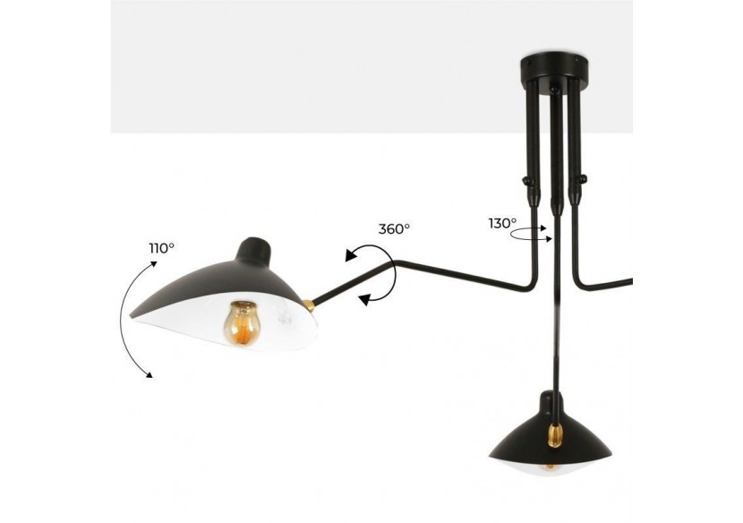 Plafonnier design "Muller"-3xE27 - L3070-N - Barcelona LED