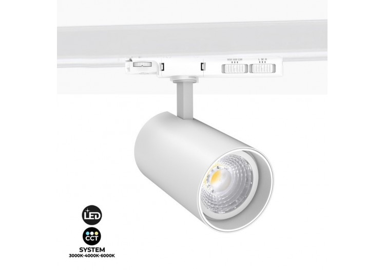 Projecteur sur rail triphasé CCT 30W/35W/40W - B00221-B-CCT - Barcelona LED