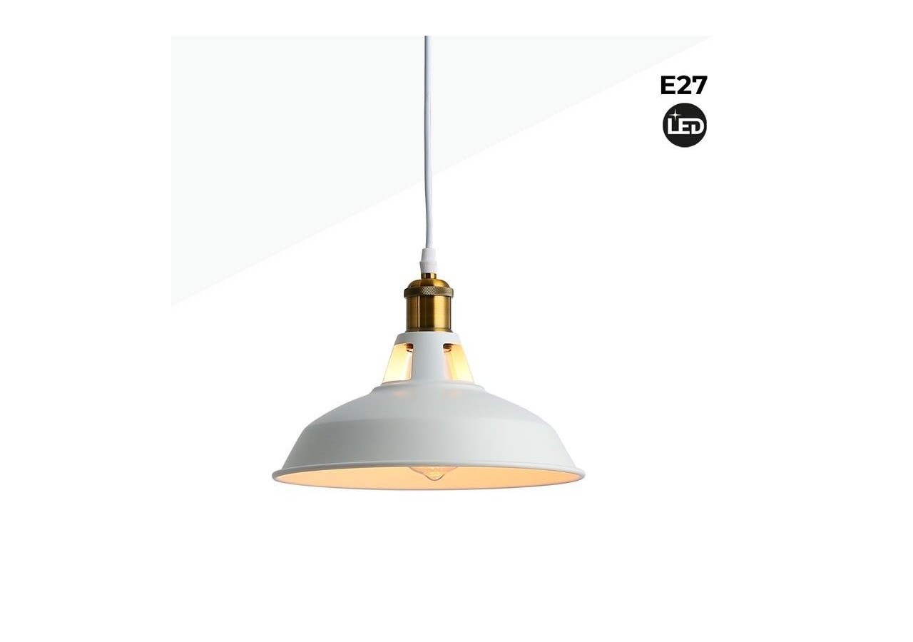 Suspension style rétro industriel "MANACOR" avec dôme en métal - LN1106-B - Barcelona LED