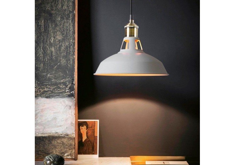 Suspension style rétro industriel "MANACOR" avec dôme en métal - LN1106-B - Barcelona LED 2