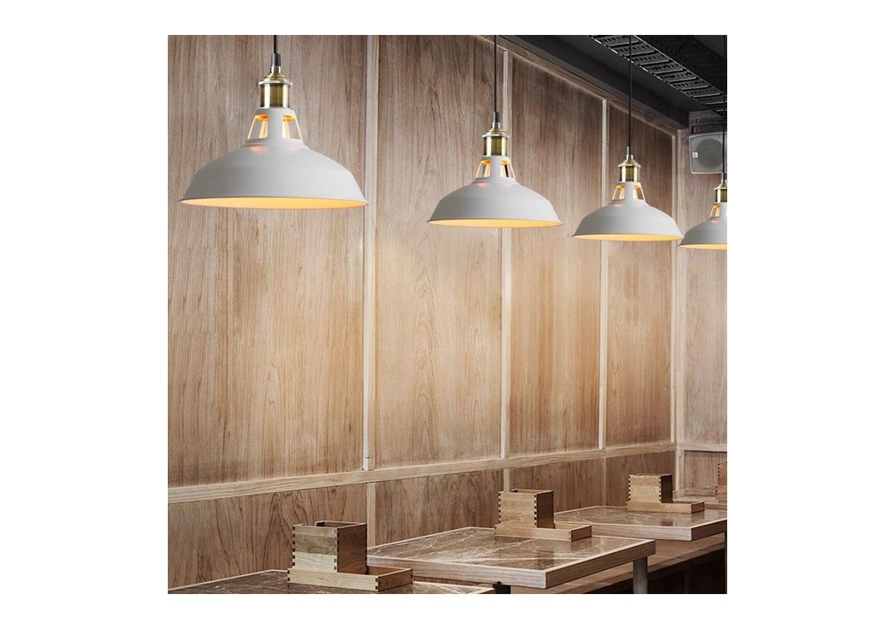 Suspension style rétro industriel "MANACOR" avec dôme en métal - LN1106-B - Barcelona LED