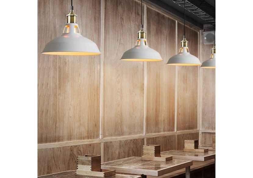 Suspension style rétro industriel "MANACOR" avec dôme en métal - LN1106-B - Barcelona LED