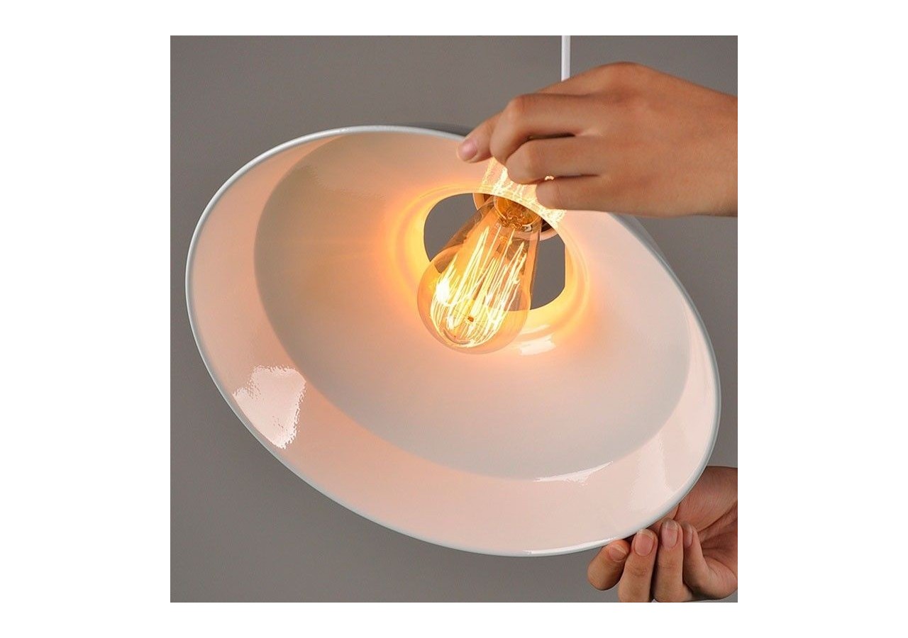 Suspension style rétro industriel "MANACOR" avec dôme en métal - LN1106-B - Barcelona LED