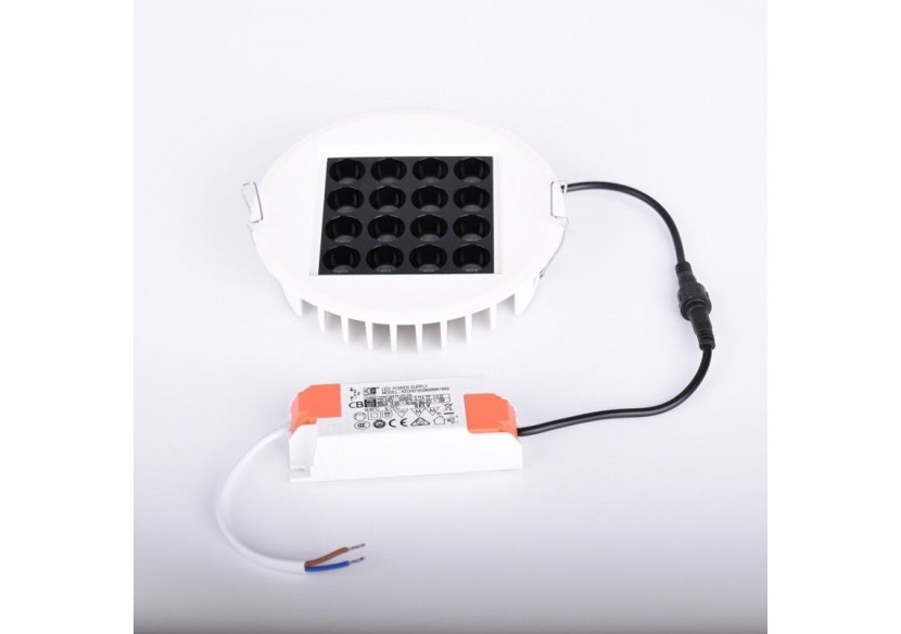 Spot LED encastrable 18W 24 degrés UGR18 puce Osram - B1257-B-BN - Barcelona LED Spot LED encastrable 18W 24 degrés UGR18 puce Osram - B1257-B-BN - Barcelona LED