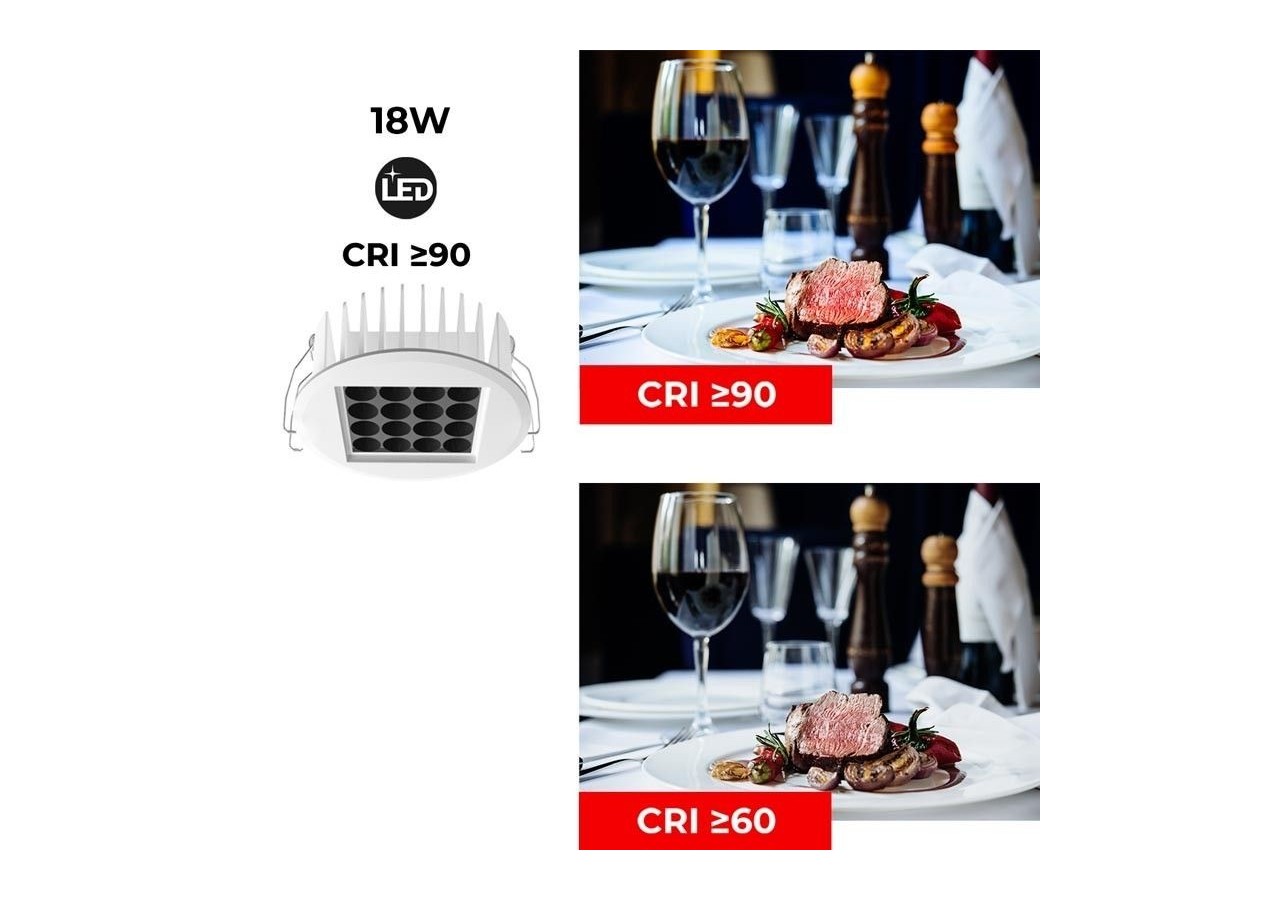 Spot LED encastrable 18W 24 degrés UGR18 puce Osram - B1257-B-BN - Barcelona LED