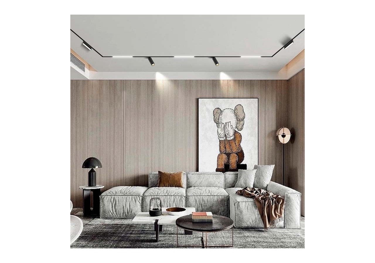 Rail magnétique encastré 20mm 48V 2 mètres - CME-200-N - Barcelona LED