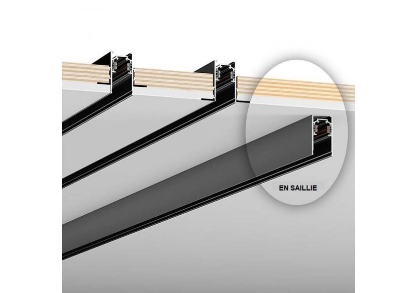 Rail magnétique en saillie 20mm 48V-1 mètre - CMS-100-B - Barcelona LED Rail magnétique en saillie 20mm 48V-1 mètre - CMS-100-B - Barcelona LED