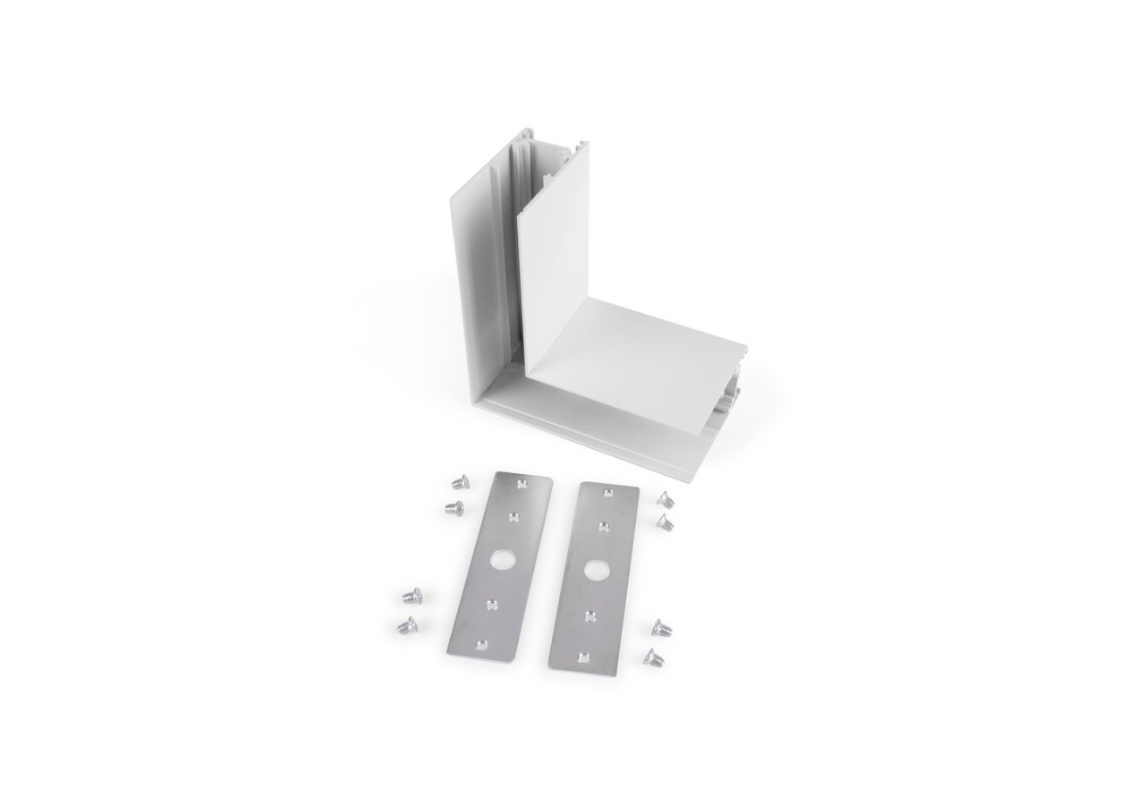 Connecteur en L pour rails magnétiques en saillie 20mm-Horizontal - CMS-90H-B - Barcelona LED