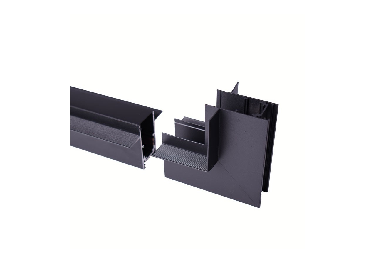 Connecteur en L pour rails magnétiques encastrés 20mm-Vertical - CME-90V-N - Barcelona LED