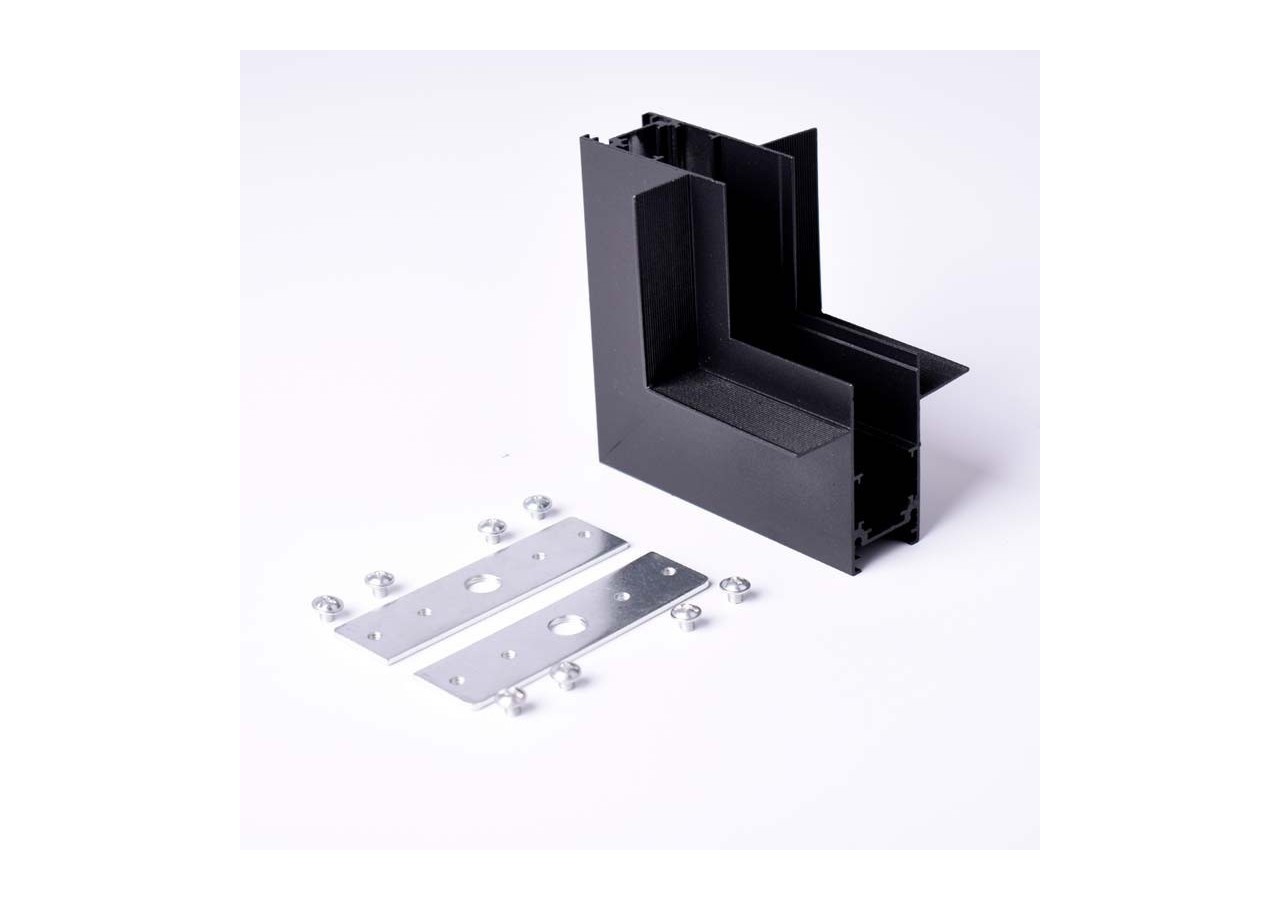 Connecteur en L pour rails magnétiques encastrés 20mm-Vertical - CME-90V-N - Barcelona LED
