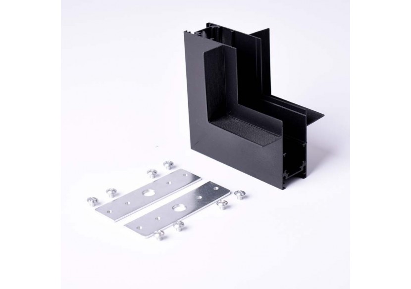 Connecteur en L pour rails magnétiques encastrés 20mm-Vertical - CME-90V-N - Barcelona LED Connecteur en L pour rails magnétiques encastrés 20mm-Vertical - CME-90V-N - Barcelona LED