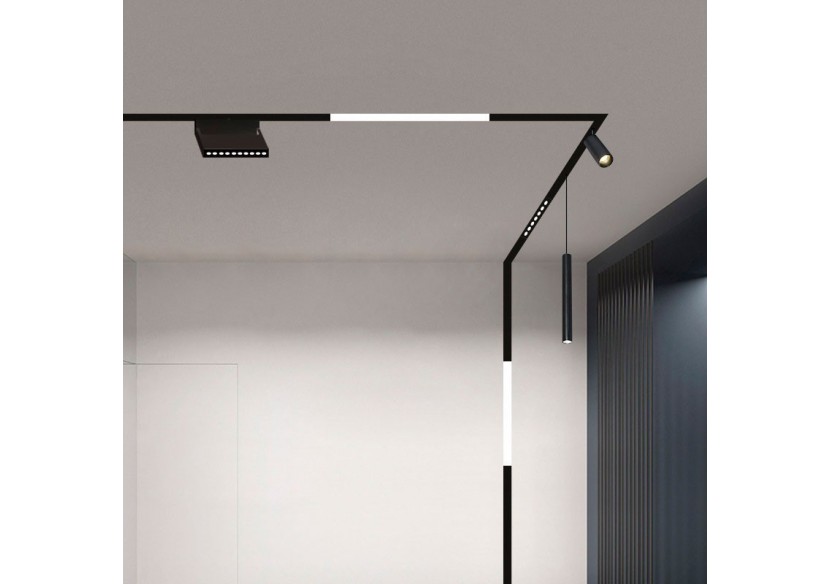Connecteur en L pour rails magnétiques encastrés 20mm-Vertical - CME-90V-N - Barcelona LED Connecteur en L pour rails magnétiques encastrés 20mm-Vertical - CME-90V-N - Barcelona LED