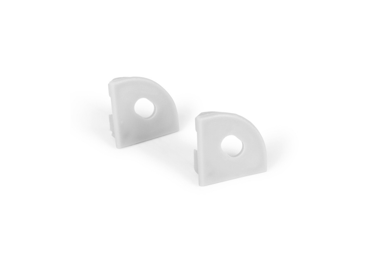 Profilé d'angle en aluminium avec diffuseur, 4 embouts et 4 clips-Ruban LED jusqu'à 12 mm-2 mètres - PXG-1616 - Barcelona LED