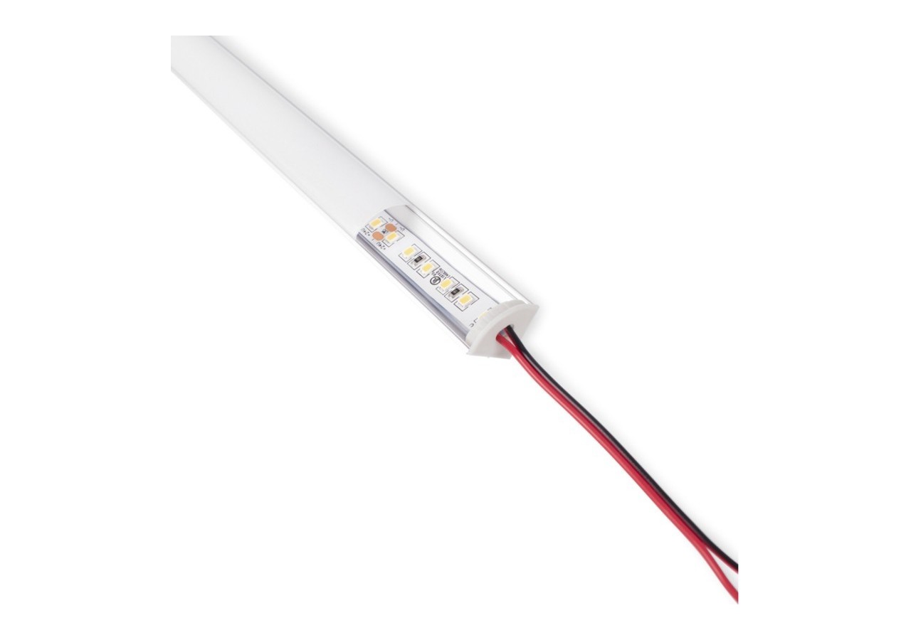 Profilé d'angle en aluminium avec diffuseur, 4 embouts et 4 clips-Ruban LED jusqu'à 12 mm-2 mètres - PXG-1616 - Barcelona LED