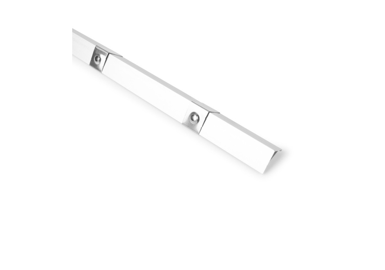 Profilé d'angle en aluminium avec diffuseur, 4 embouts et 4 clips-Ruban LED jusqu'à 12 mm-2 mètres - PXG-1616 - Barcelona LED