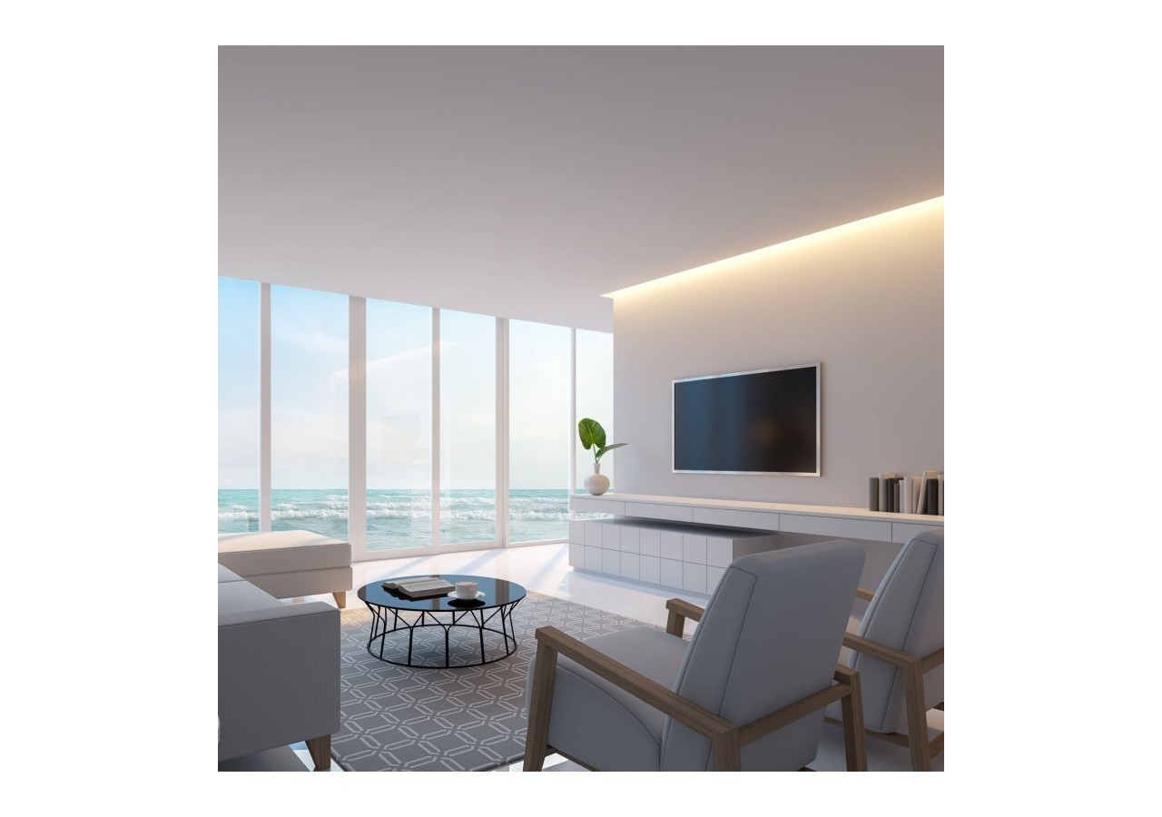Profilé d'angle en aluminium avec diffuseur, 4 embouts et 4 clips-Ruban LED jusqu'à 12 mm-2 mètres - PXG-1616 - Barcelona LED