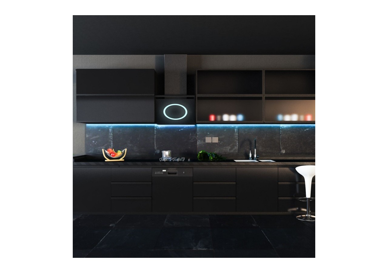 Profilé de surface en aluminium 2m avec diffuseur, 4 embouts 4 agrafes-Ruban LED jusqu'à 12 mm - PXG-204-N - Barcelona LED