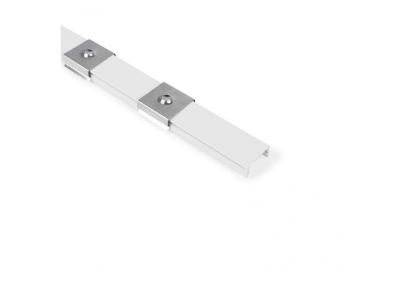 Profilé de surface en aluminium 2m avec diffuseur, 4 embouts 4 agrafes-Ruban LED jusqu'à 12 mm - PXG-204-B - Barcelona LED Profilé de surface en aluminium 2m avec diffuseur, 4 embouts 4 agrafes-Ruban LED jusqu'à 12 mm - PXG-204-B - Barcelona LED