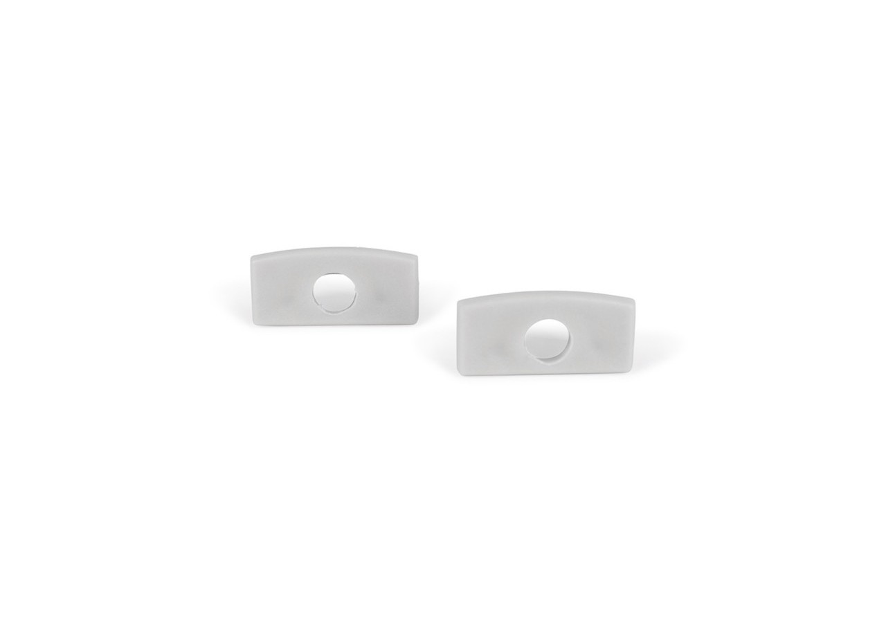 Profilé de surface en aluminium 2m avec diffuseur, 4 embouts 4 agrafes-Ruban LED jusqu'à 12 mm - PXG-204 - Barcelona LED