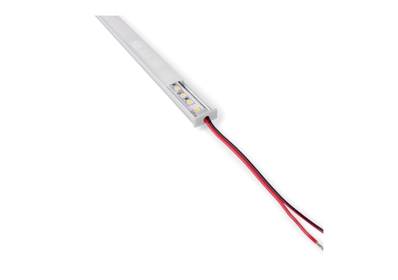 Profilé de surface en aluminium 2m avec diffuseur, 4 embouts 4 agrafes-Ruban LED jusqu'à 12 mm - PXG-204 - Barcelona LED