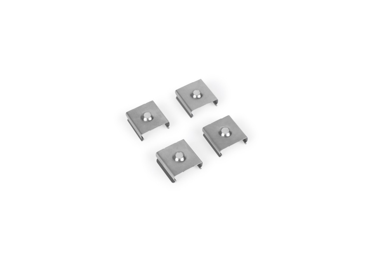 Profilé de surface en aluminium 2m avec diffuseur, 4 embouts 4 agrafes-Ruban LED jusqu'à 12 mm - PXG-204 - Barcelona LED