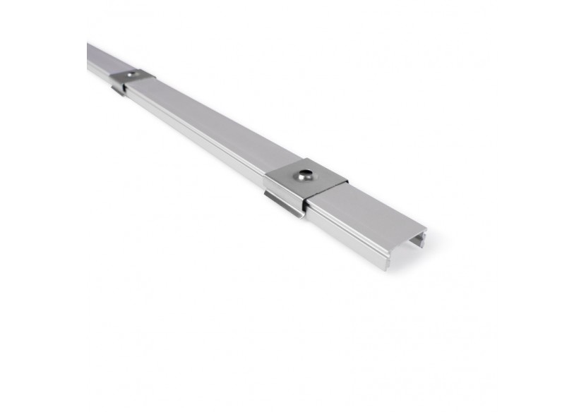 Profilé de surface en aluminium 2m avec diffuseur, 4 embouts 4 agrafes-Ruban LED jusqu'à 12 mm - PXG-204 - Barcelona LED Profilé de surface en aluminium 2m avec diffuseur, 4 embouts 4 agrafes-Ruban LED jusqu'à 12 mm - PXG-204 - Barcelona LED