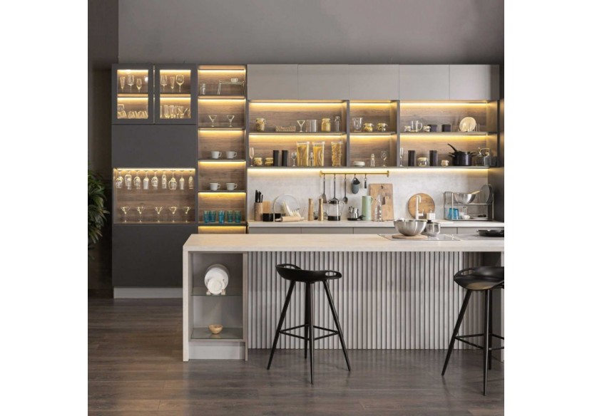 Profilé de surface en aluminium 2m avec diffuseur, 4 embouts 4 agrafes-Ruban LED jusqu'à 12 mm - PXG-204 - Barcelona LED Profilé de surface en aluminium 2m avec diffuseur, 4 embouts 4 agrafes-Ruban LED jusqu'à 12 mm - PXG-204 - Barcelona LED