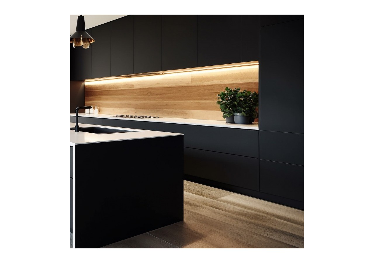 Profilé de surface en aluminium 2m avec diffuseur, 4 embouts 4 agrafes-Ruban LED jusqu'à 12 mm - PXG-204 - Barcelona LED