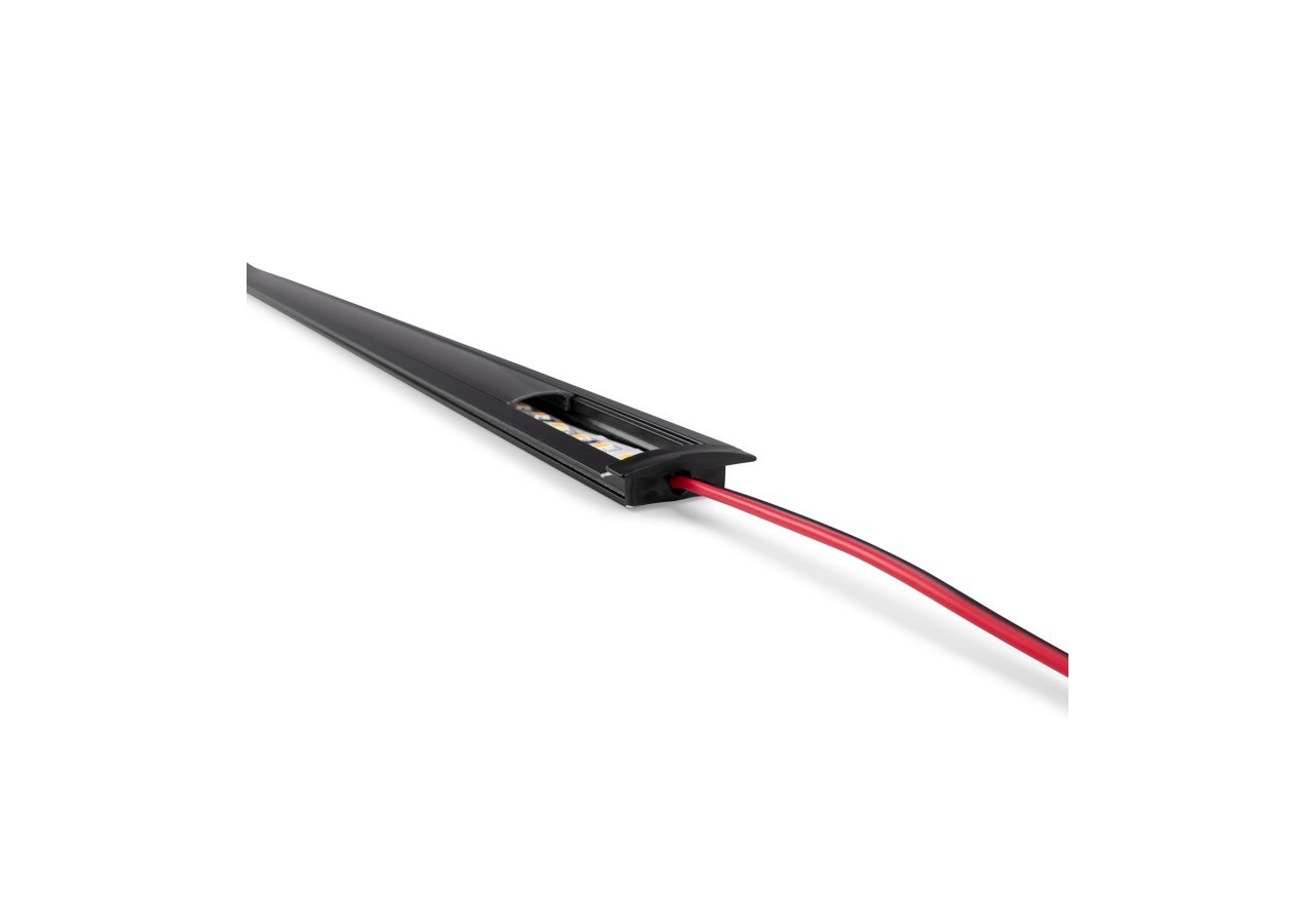 Profilé encastrable en aluminium avec diffuseur et 4 embouts-Ruban LED jusqu'à 12 mm-2 mètres - PXG-205-N - Barcelona LED
