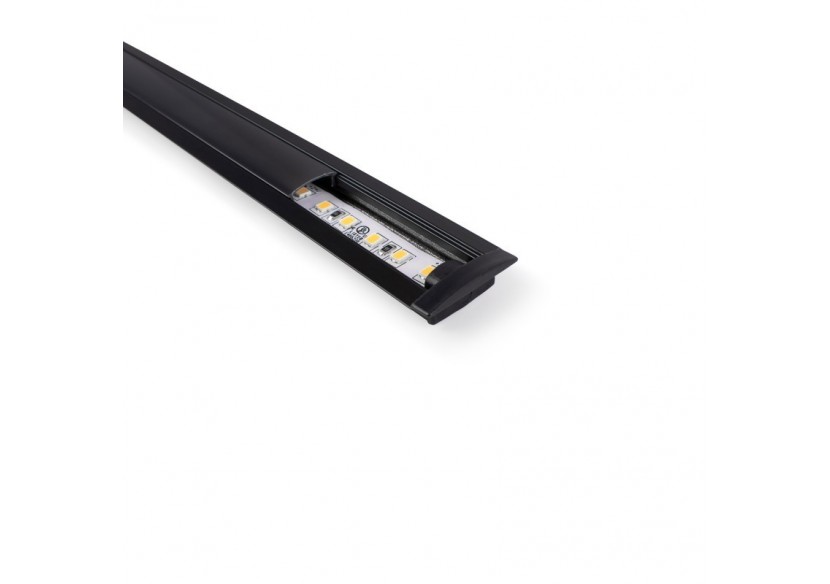 Profilé encastrable en aluminium avec diffuseur et 4 embouts-Ruban LED jusqu'à 12 mm-2 mètres - PXG-205-N - Barcelona LED Profilé encastrable en aluminium avec diffuseur et 4 embouts-Ruban LED jusqu'à 12 mm-2 mètres - PXG-205-N - Barcelona LED