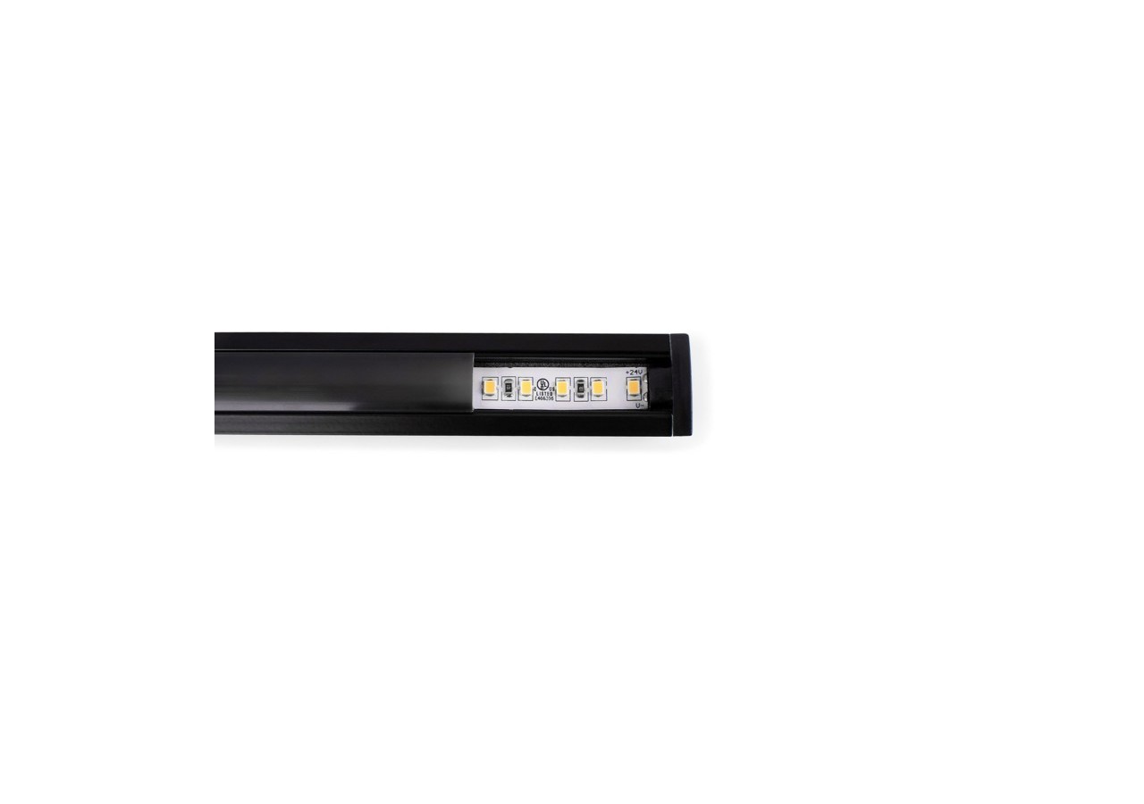 Profilé encastrable en aluminium avec diffuseur et 4 embouts-Ruban LED jusqu'à 12 mm-2 mètres - PXG-205-N - Barcelona LED