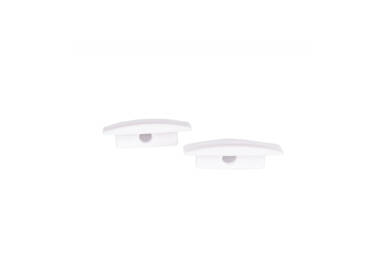 Profilé encastrable en aluminium avec diffuseur et 4 embouts-Ruban LED jusqu'à 12 mm-2 mètres - PXG-205-B - Barcelona LED