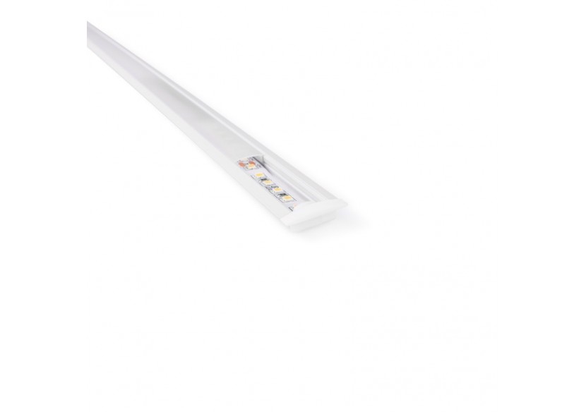 Profilé encastrable en aluminium avec diffuseur et 4 embouts-Ruban LED jusqu'à 12 mm-2 mètres - PXG-205-B - Barcelona LED Profilé encastrable en aluminium avec diffuseur et 4 embouts-Ruban LED jusqu'à 12 mm-2 mètres - PXG-205-B - Barcelona LED