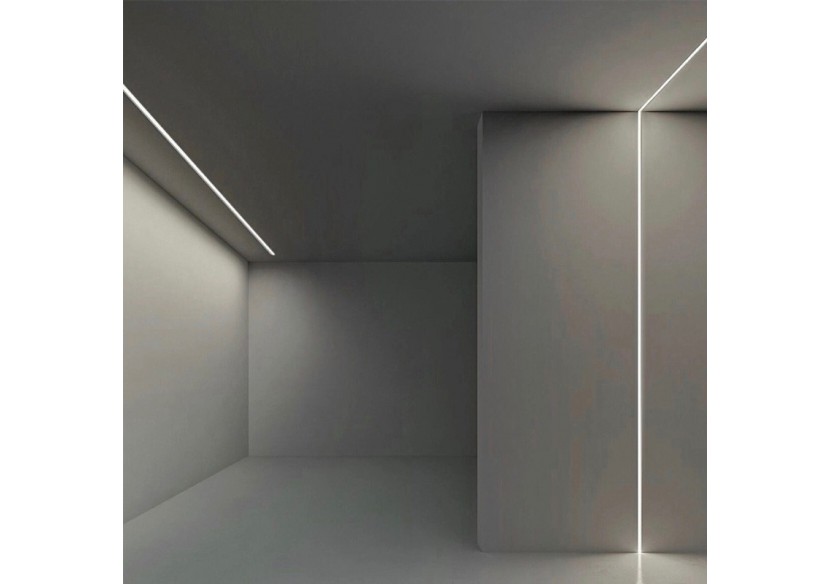 Profilé encastrable en aluminium avec diffuseur et 4 embouts-Ruban LED jusqu'à 12 mm-2 mètres - PXG-205-B - Barcelona LED Profilé encastrable en aluminium avec diffuseur et 4 embouts-Ruban LED jusqu'à 12 mm-2 mètres - PXG-205-B - Barcelona LED