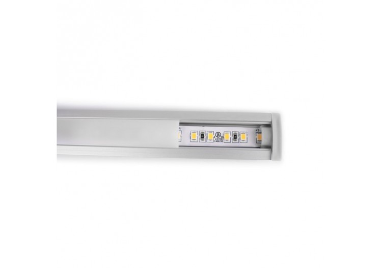 Profilé encastrable en aluminium avec diffuseur et 4 embouts-Ruban LED jusqu'à 12 mm-2 mètres - PXG-205 - Barcelona LED 2